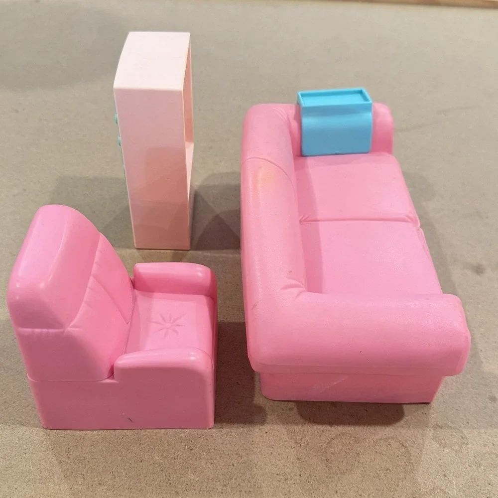 Barbie So Much To Do‎ Living Room Replacement Pink Couch, Couch Caddy, Chair